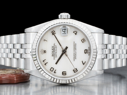Rolex Datejust Medium Lady 31 Jubilee Madreperla 68274 White Mother of Pearl Roman Dial